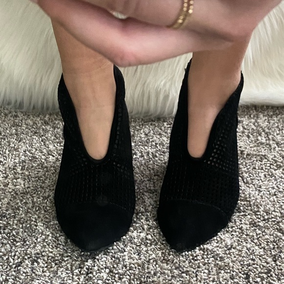 Black Suede PU Wedges - Picture 7 of 8